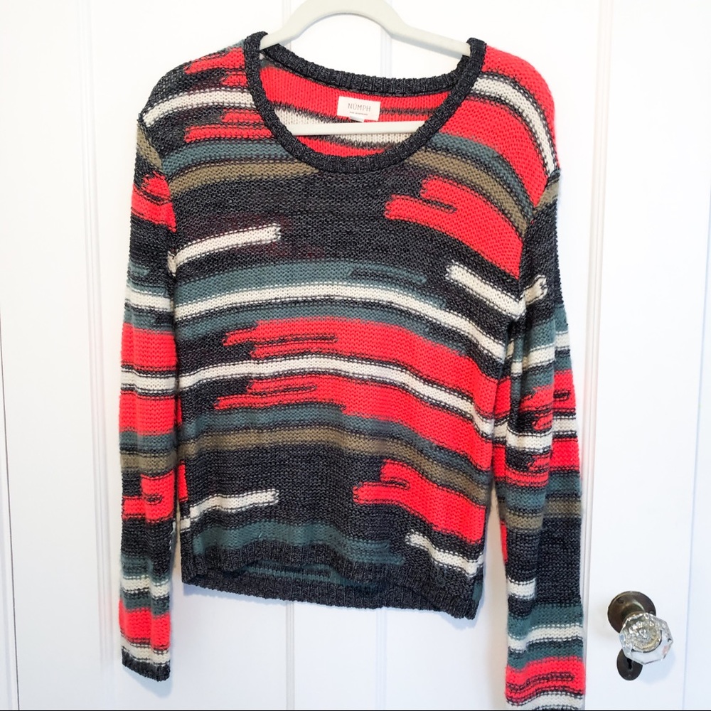 Anthropologie Nümph Colorblock Sweater Size S